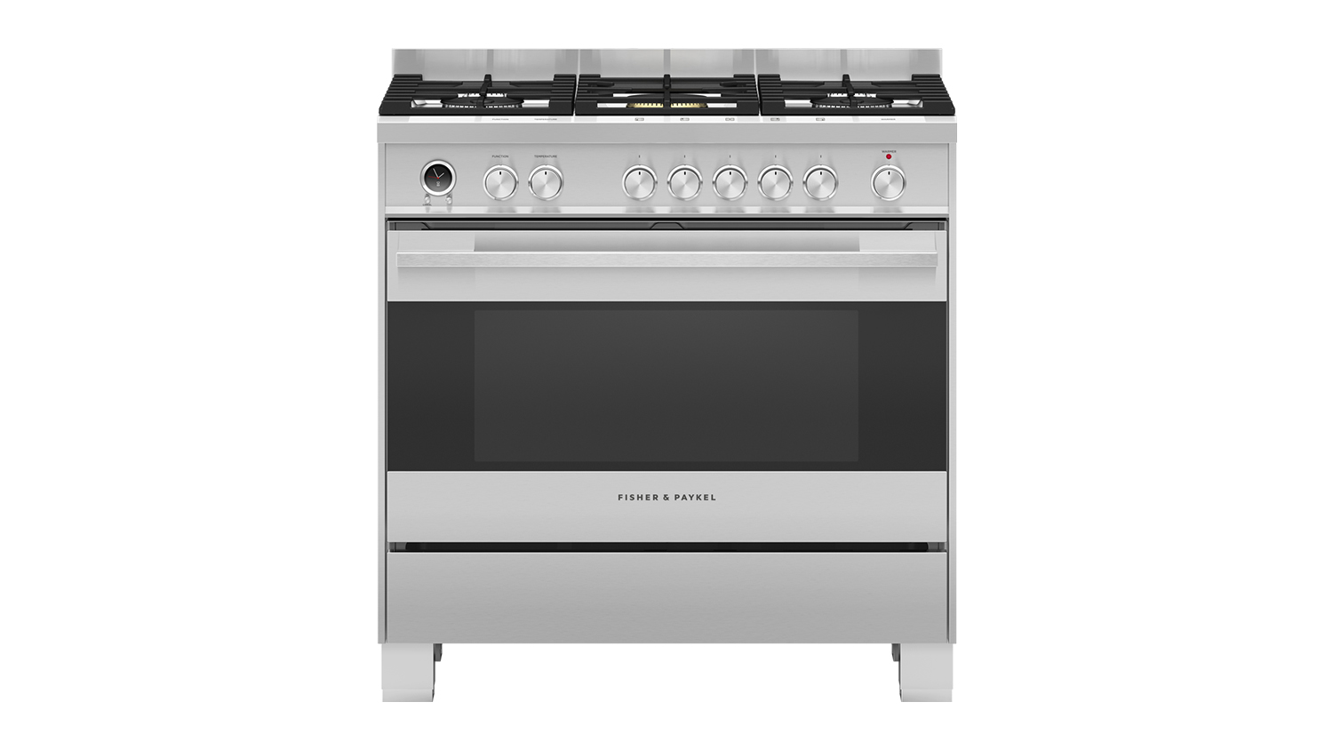 Fisher & Paykel 90cm Dual Fuel Freestanding Oven with Gas Cooktop - Stainless Steel (Series 9/OR90SDG6X1)