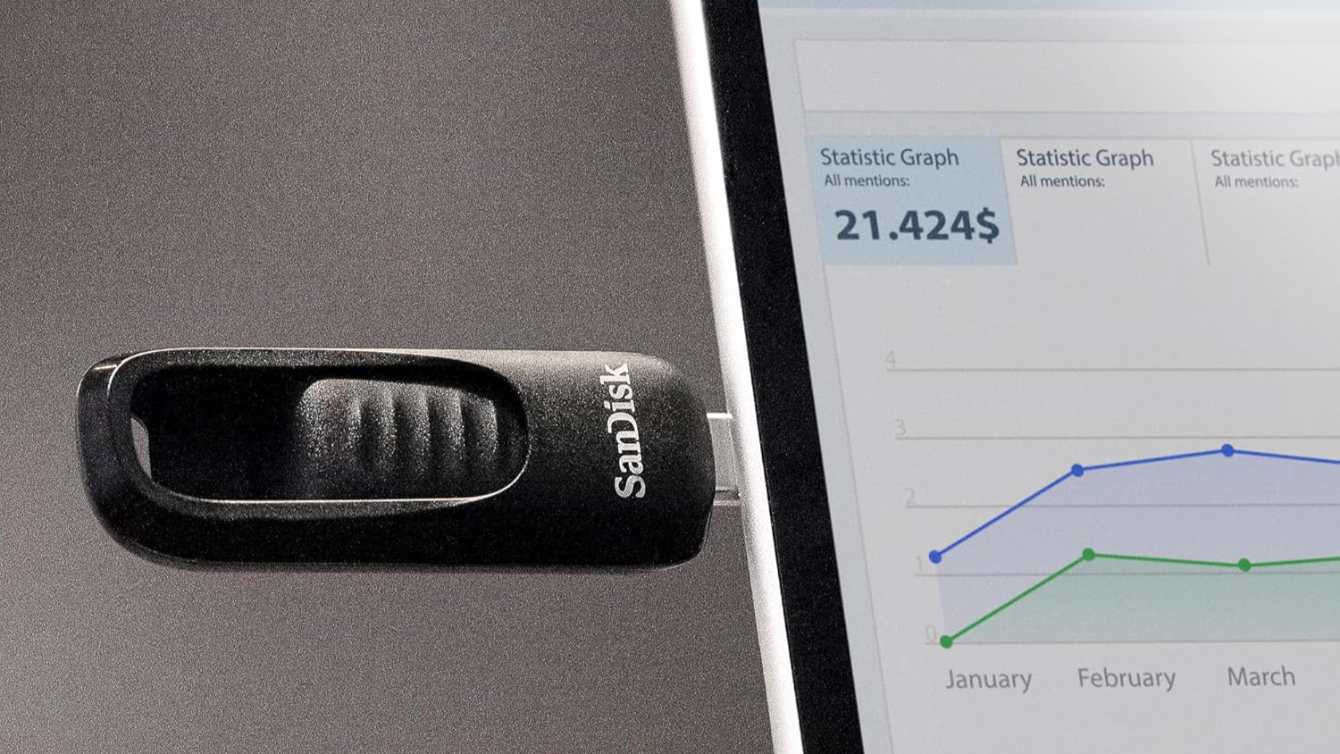 SanDisk Ultra Slider SDCZ480 USB-C 3.2 Flash Drive - 256GB (Black)