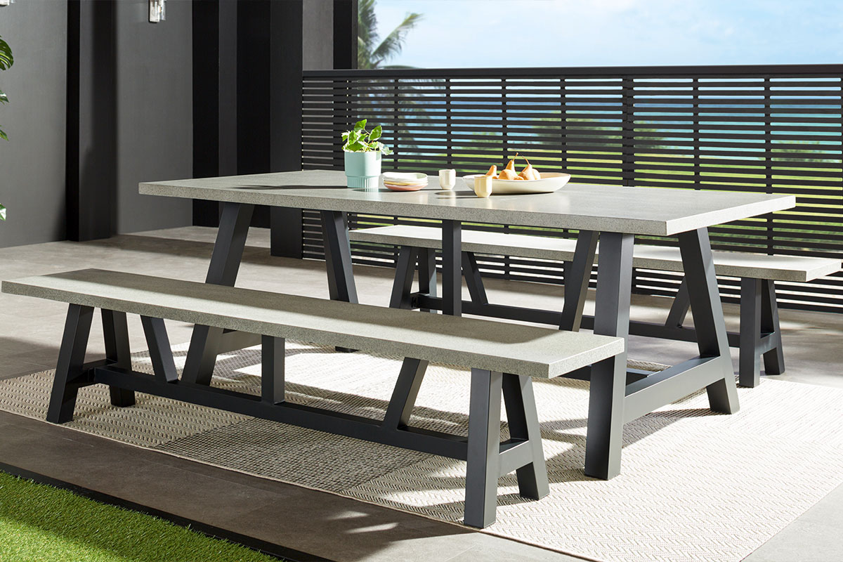 Toulouse 3 Piece Outdoor Dining Suite