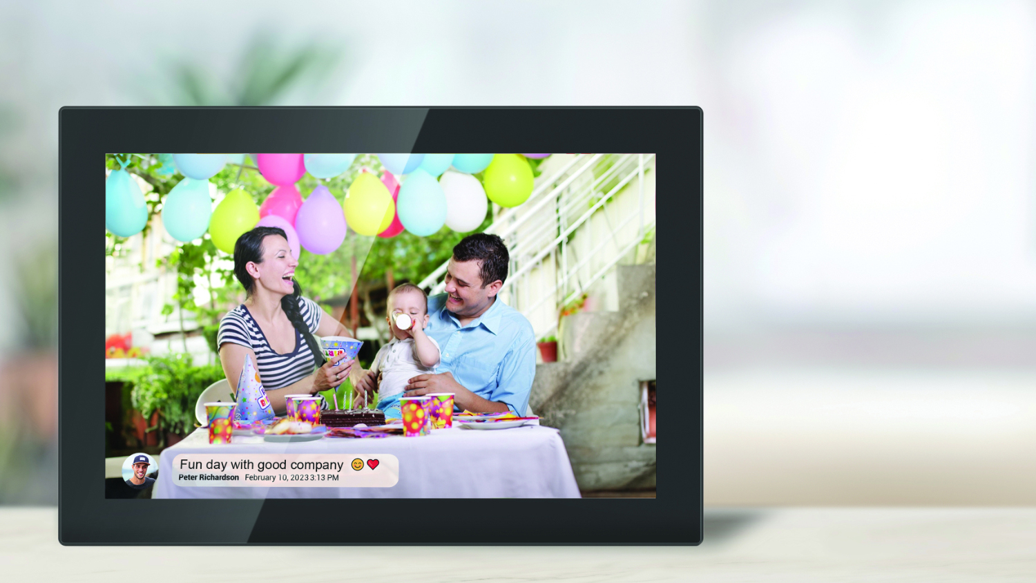 Jackson Frameo 10" Digital Photo Frame - Black with Glass Frame (DPF1003)