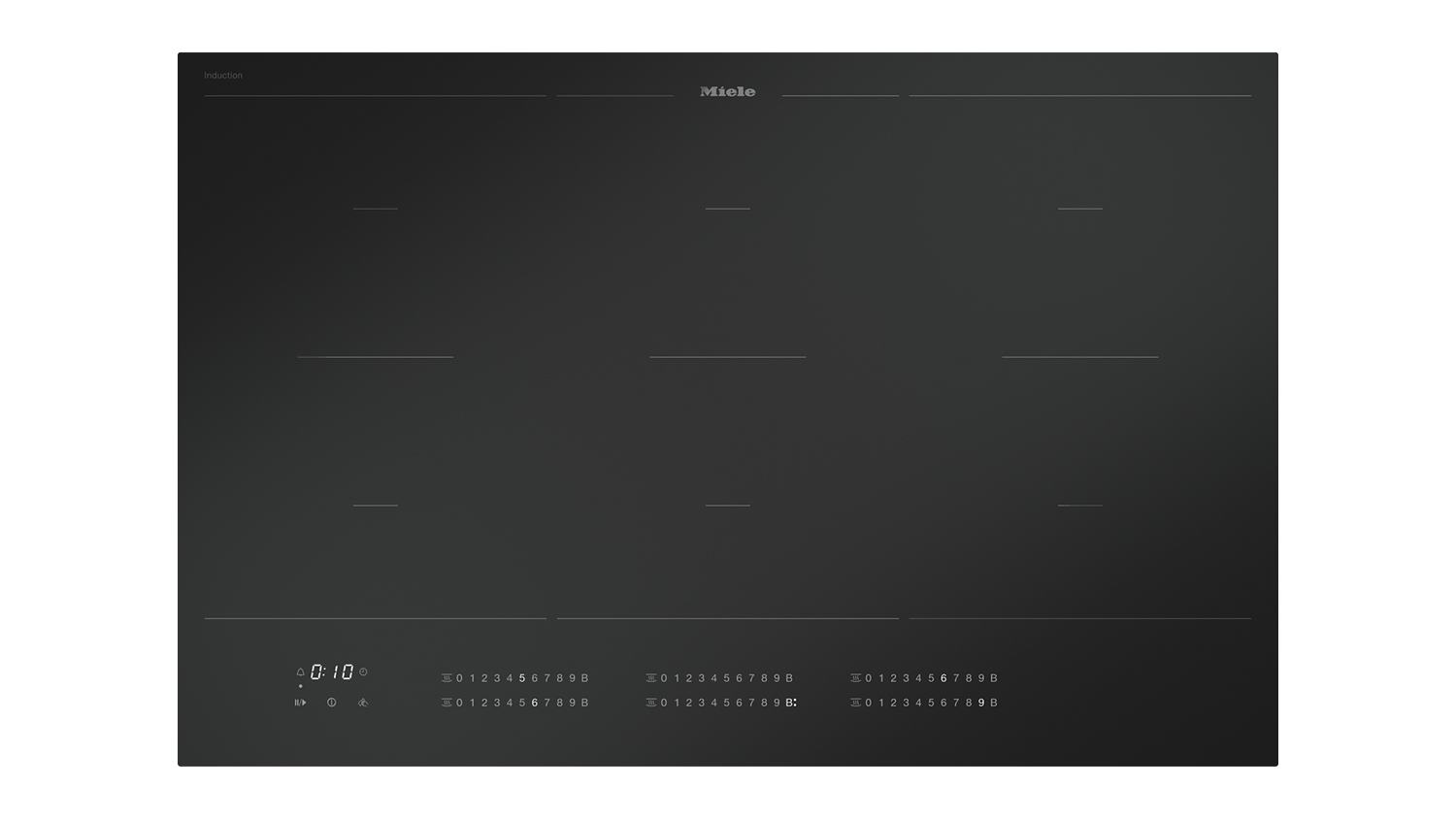 Miele 80cm 6 Zone Induction Cooktop - Matte Black (KM 7576-2 FL/12527320)