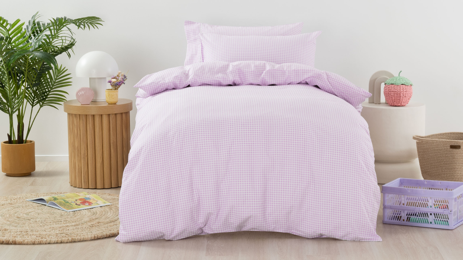 Jagger Lilac Duvet Cover Set by Squiggles