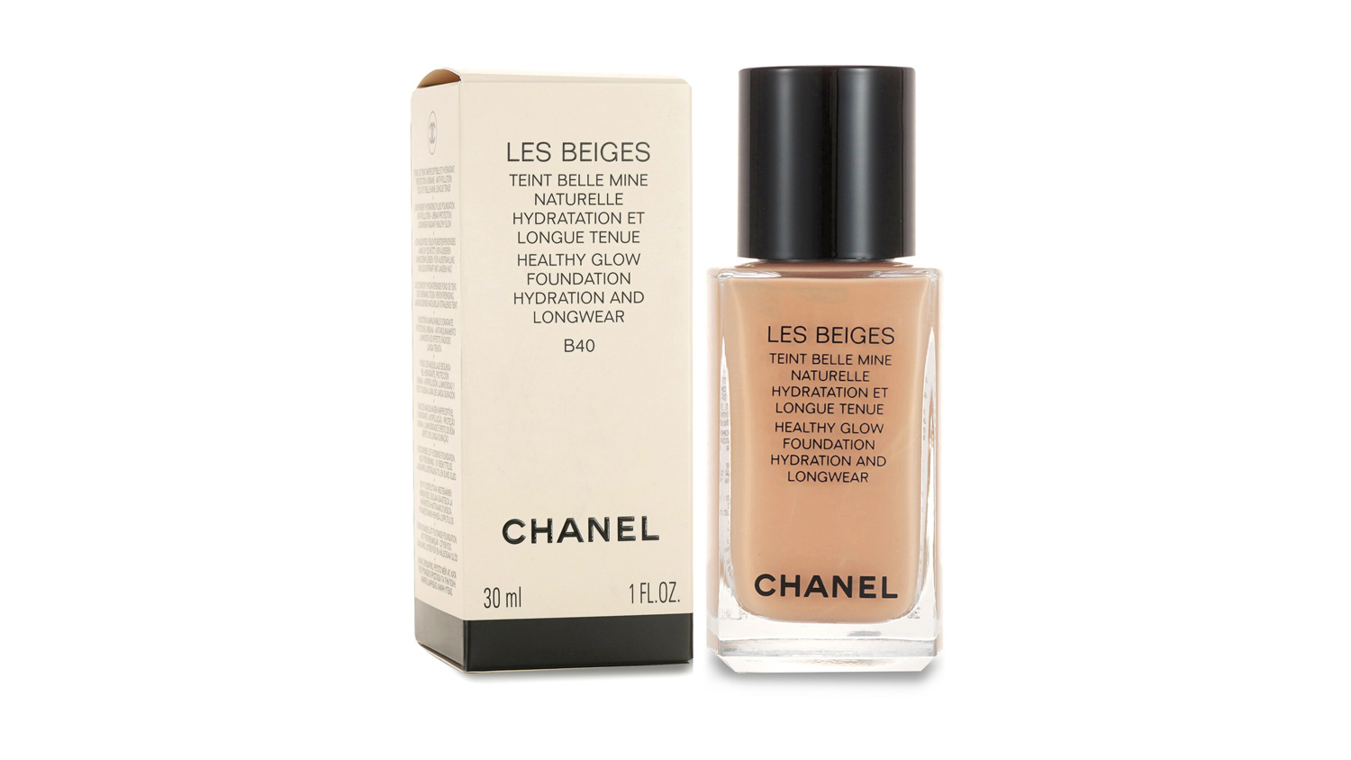 Chanel Les Beiges Teint Belle Mine Naturelle Healthy Glow Hydration And Longwear Foundation - # B40 - 30ml/1oz