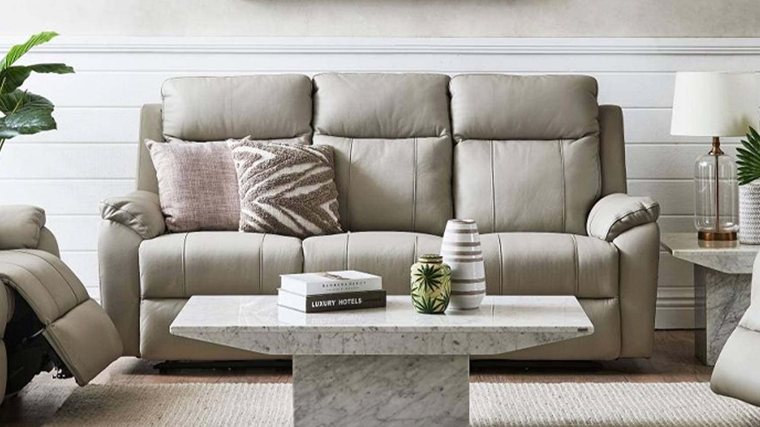 Luximo 3 Seater Leather Electric Recliner Sofa