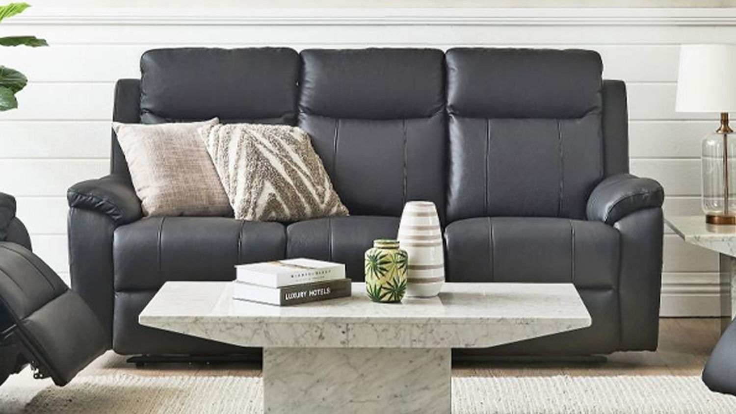 Luximo 3 Seater Leather Electric Recliner Sofa