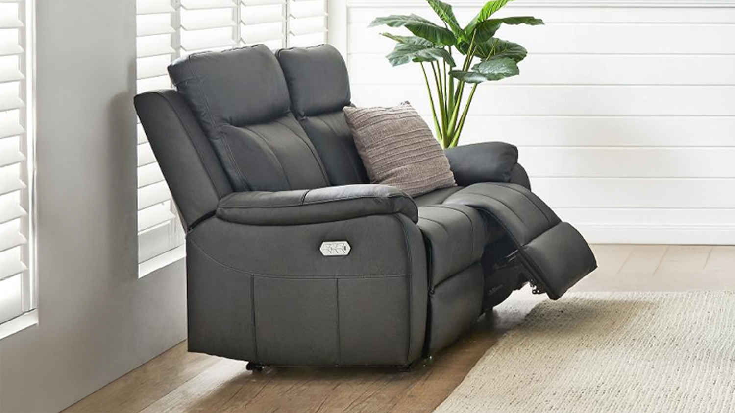 Luximo 2 Seater Leather Electric Recliner Sofa