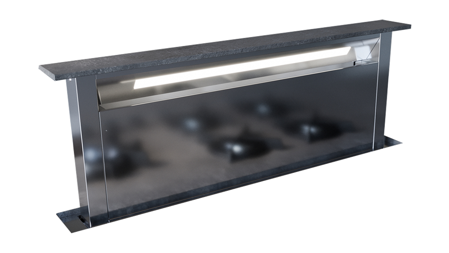Sirius 118cm Benchtop Integrated Downdraft Rangehood - Stainless Steel (SDD2ELEMIC118)