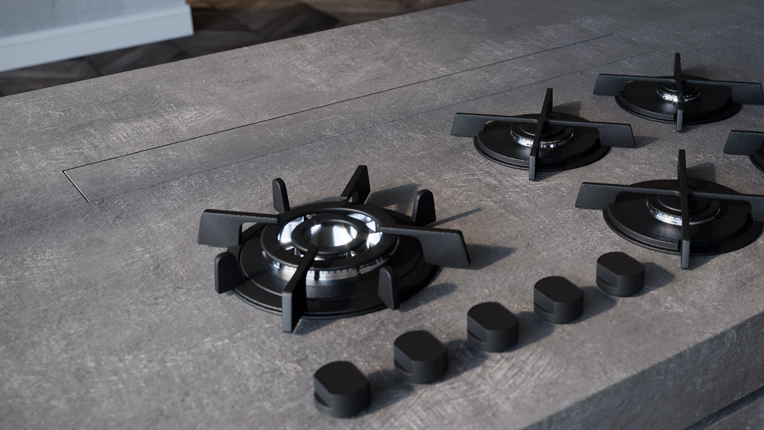 Sirius 118cm Benchtop Integrated Downdraft Rangehood - Stainless Steel (SDD2ELEMIC118)