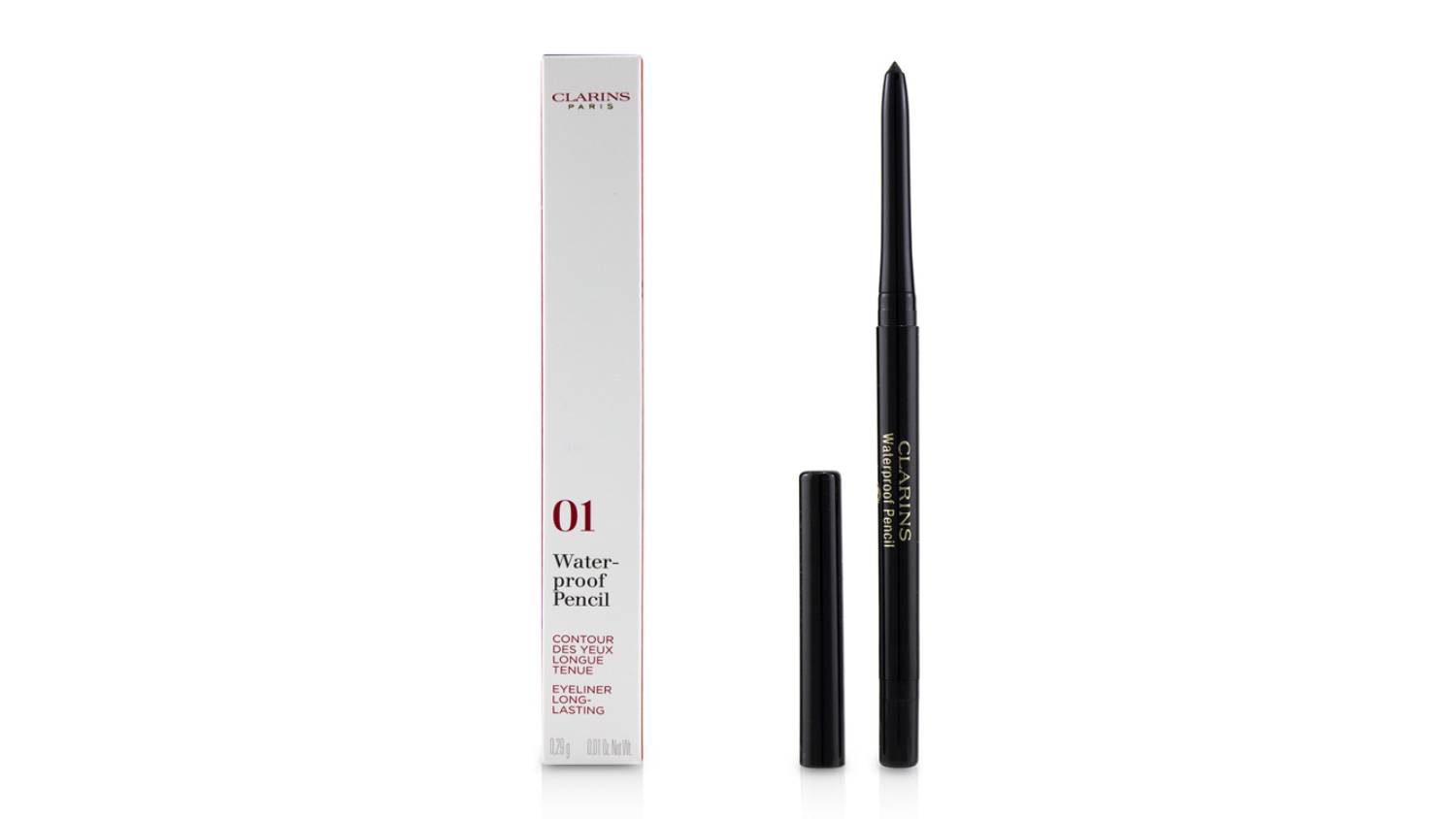 Clarins Waterproof Pencil - # 01 Black Tulip - 0.29g/0.01oz