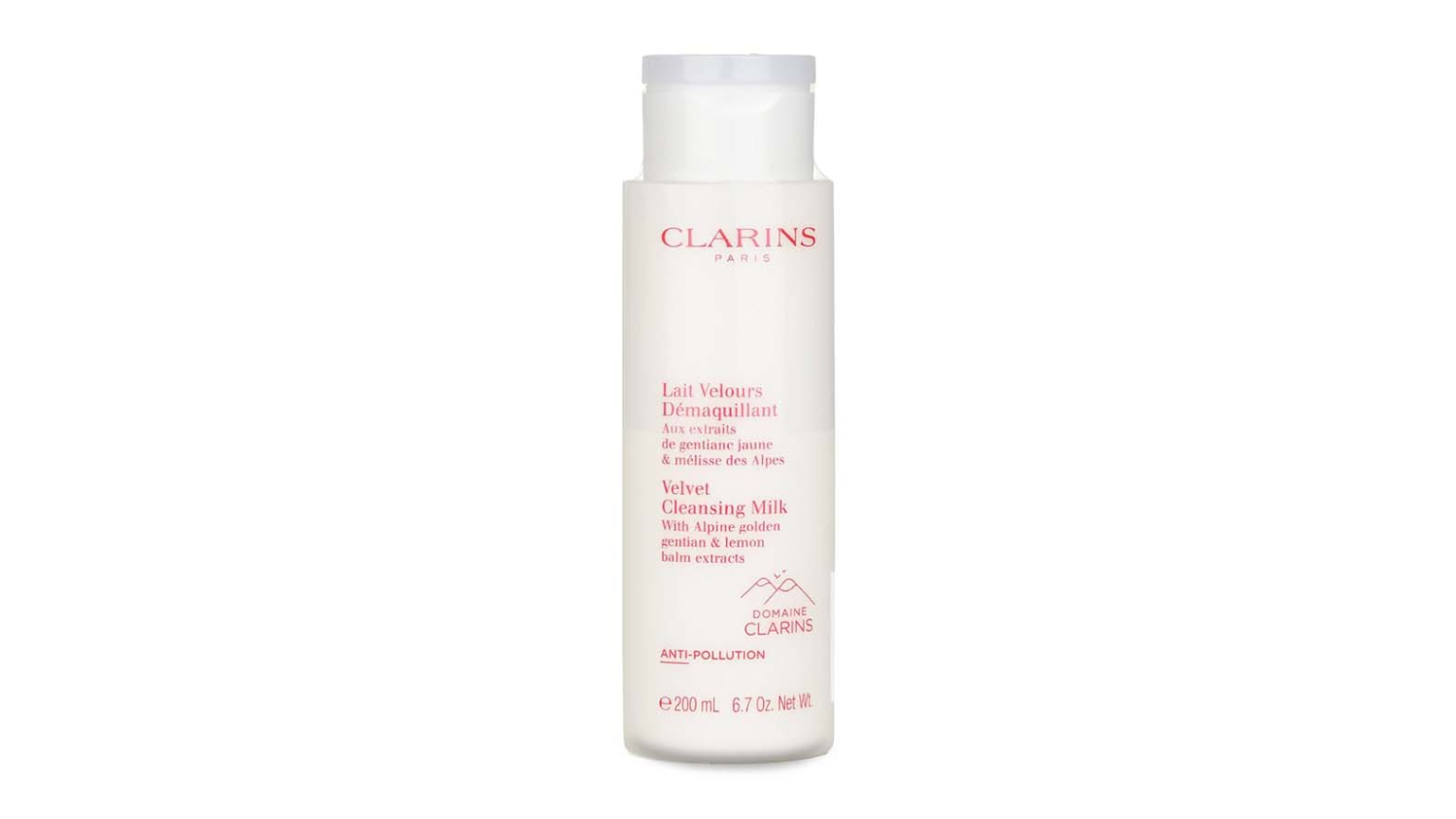 Clarins Velvet Cleansing Milk with Alpine Golden Gentian & Lemon Balm Extracts - 200ml/6.7oz