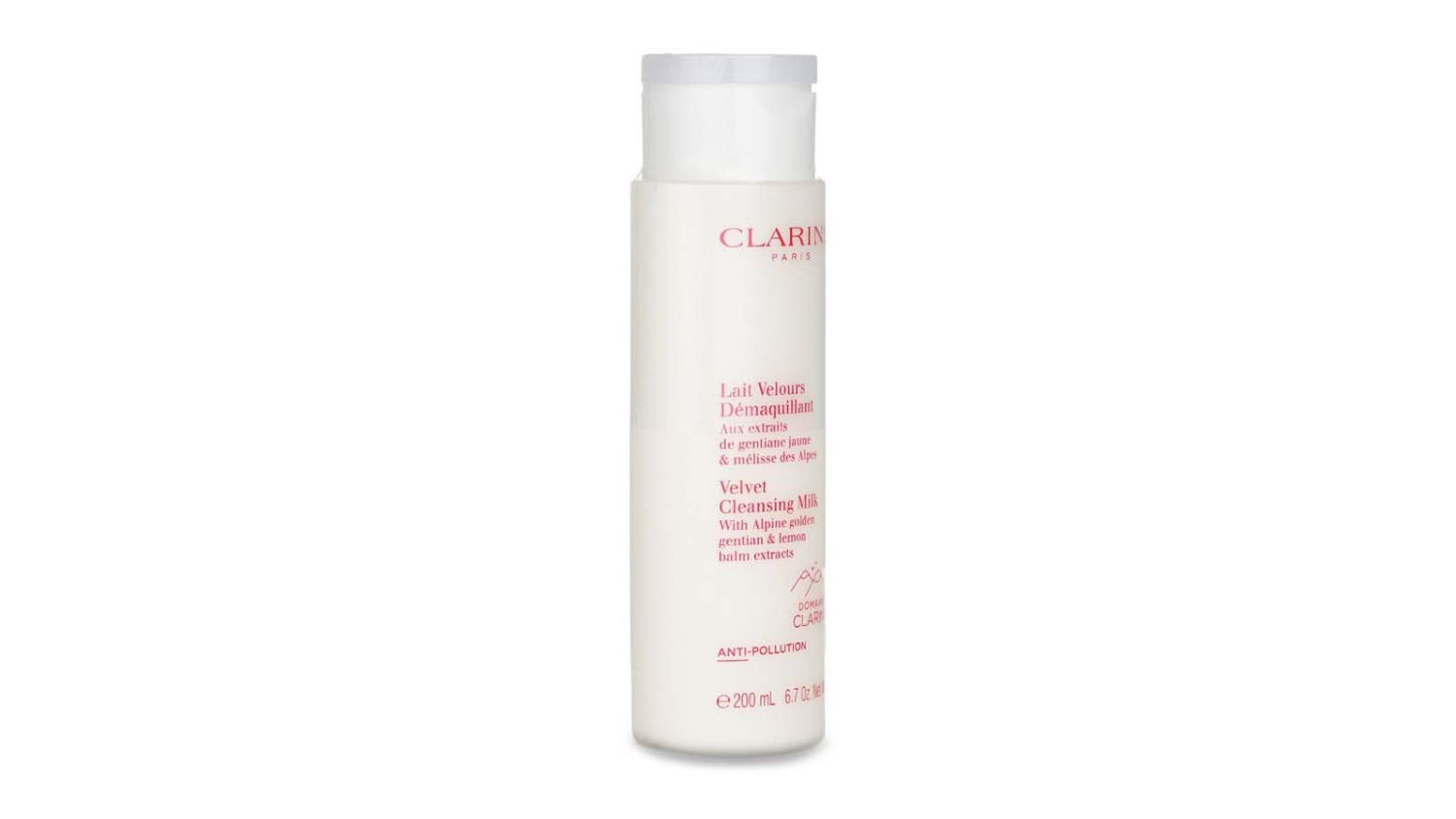 Clarins Velvet Cleansing Milk with Alpine Golden Gentian & Lemon Balm Extracts - 200ml/6.7oz