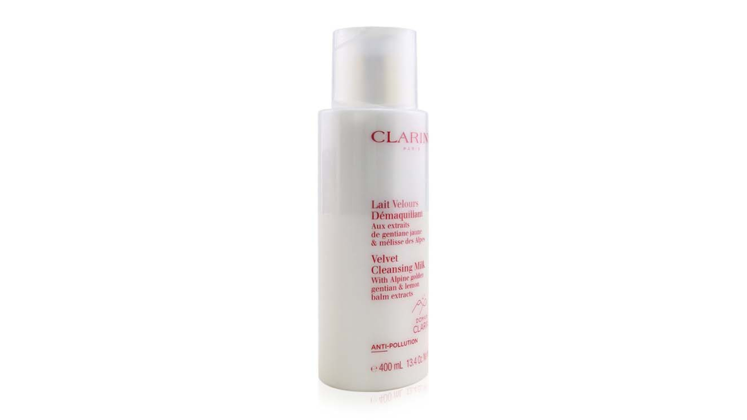 Clarins Velvet Cleansing Milk with Alpine Golden Gentian & Lemon Balm Extracts - 400ml/13.4oz