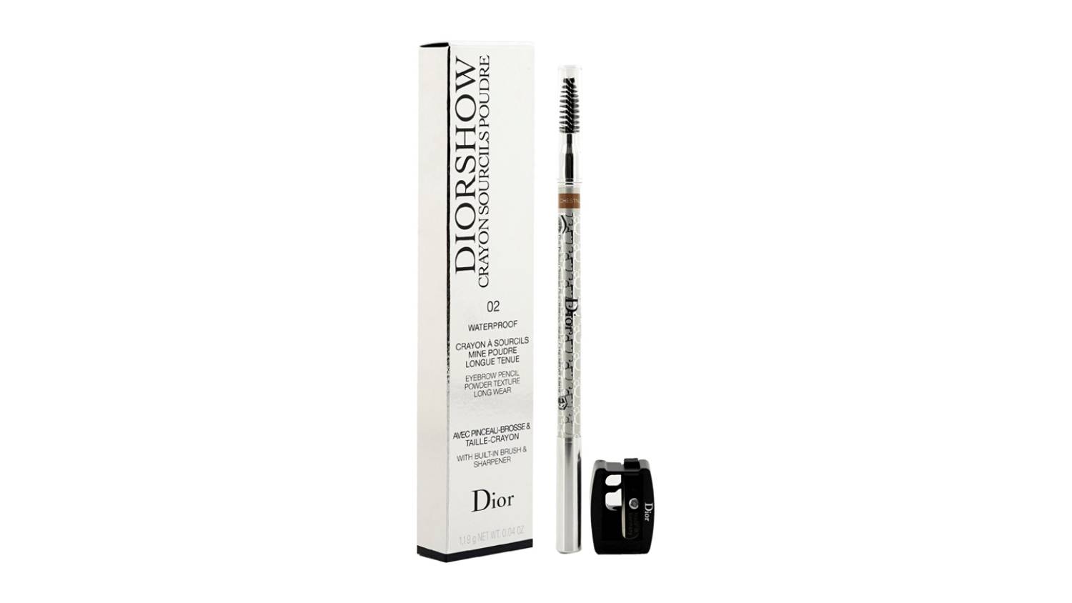 Christian Dior Diorshow Waterproof Crayon Sourcils Poudre - # 02 Chestnut - 1.19g/0.04oz