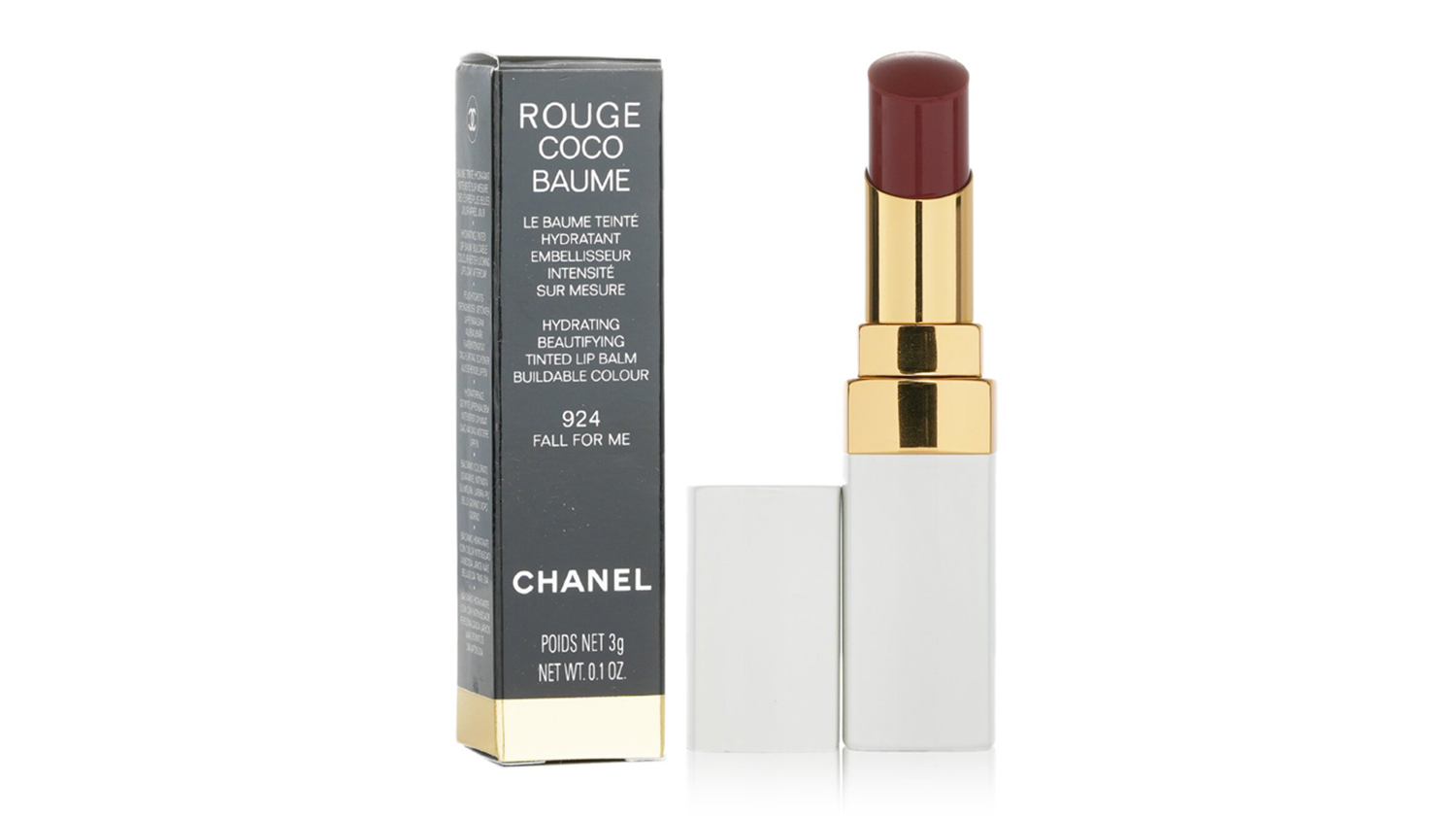 Chanel Rouge Coco Baume Hydrating Beautifying Tinted Lip Balm - # 924 Fall For Me - 3g/0.1oz