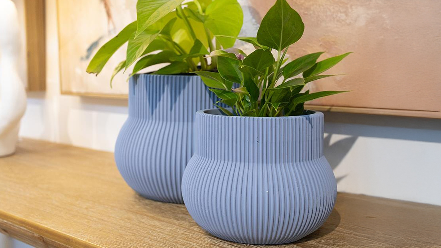 Theo Textured Cement Pot - 17cm