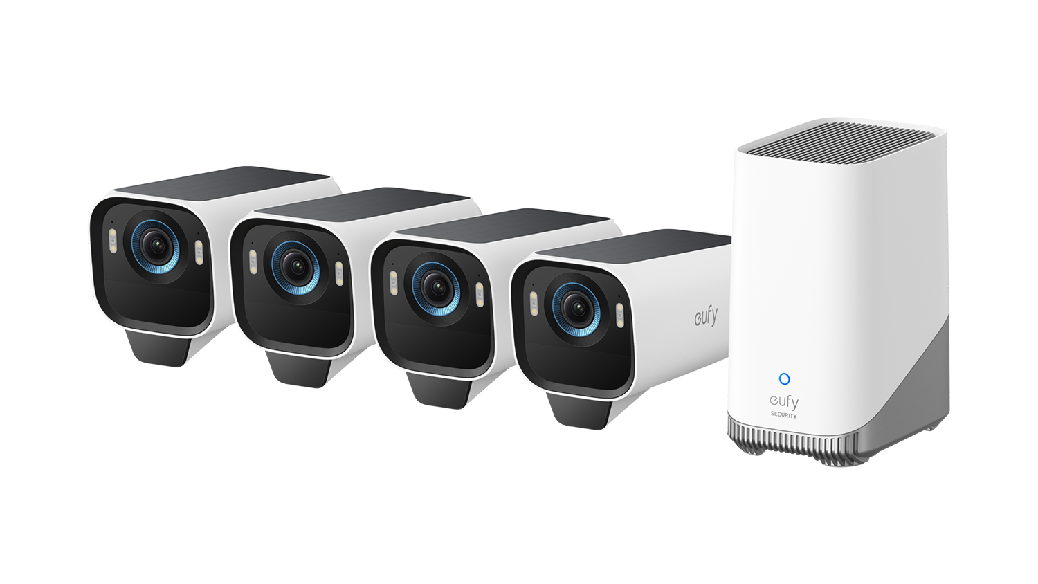 Eufy Cam S3 Pro 4K Outdoor Wireless Smart Security Camera - 4 Pack (White)