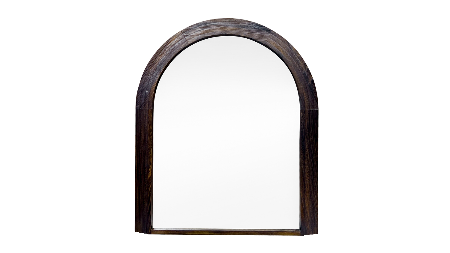 Mira Weathered Brown 90cm Wooden Arch Frame Mirror