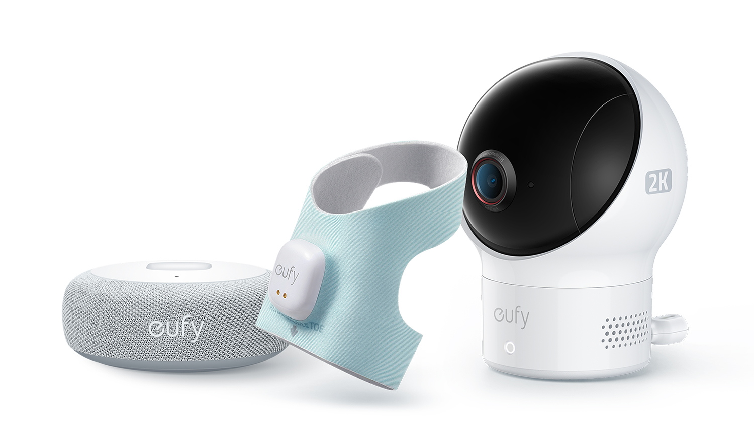Eufy S340 Smart Baby Sock with Camera - White (2K, Night Vision)