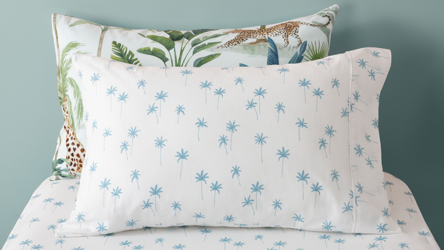 Palms Fitted Sheet Set by Squiggles