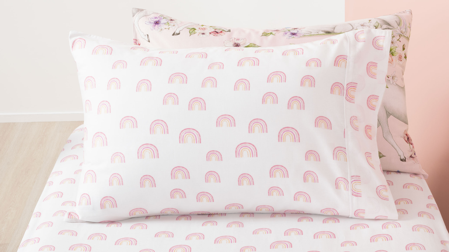 Rainbow Magic Fitted Sheet Set by Squiggles