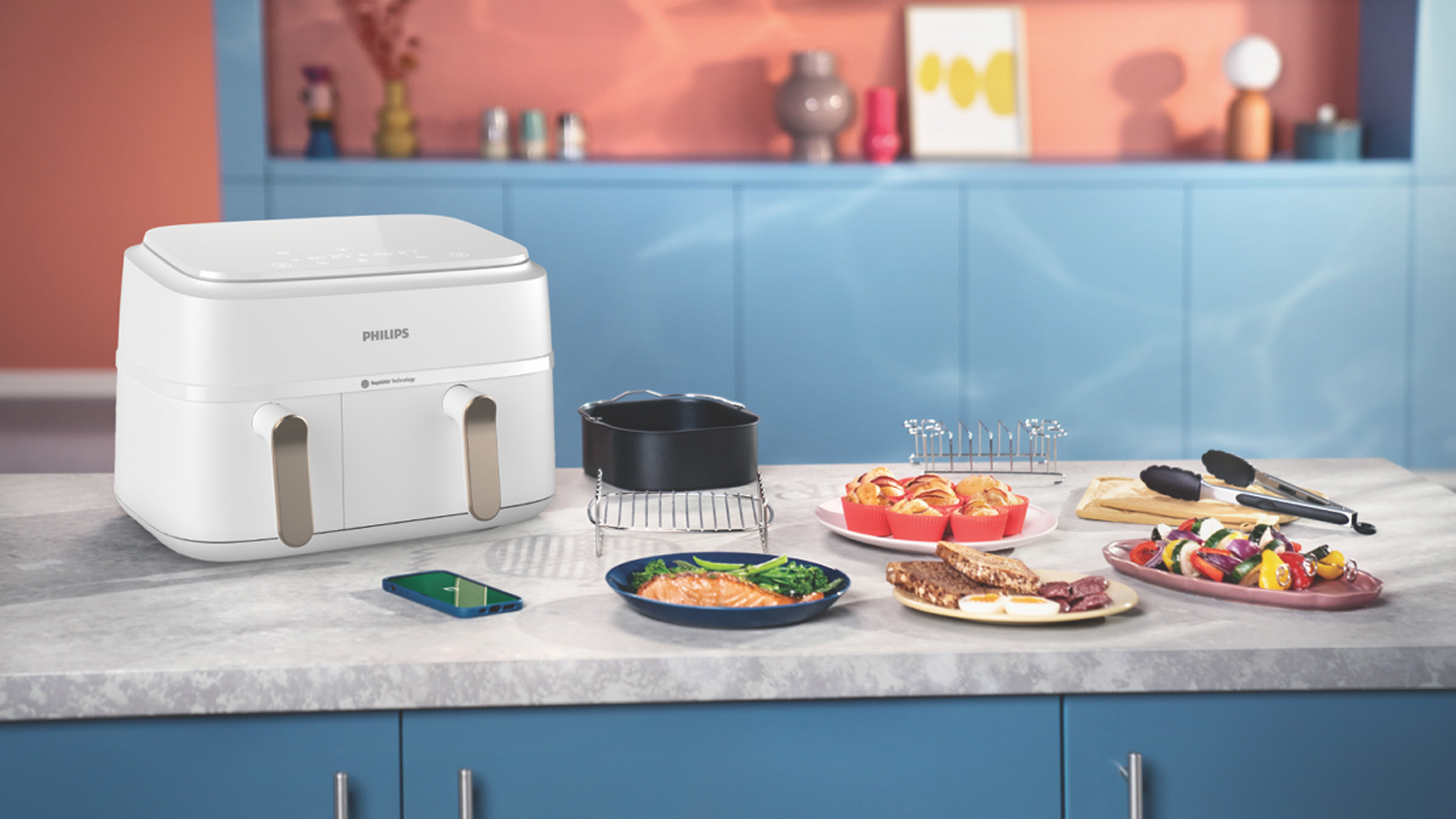 Philips 3000 Series Dual Basket XXXL 9L Air Fryer - White (NA353/10)