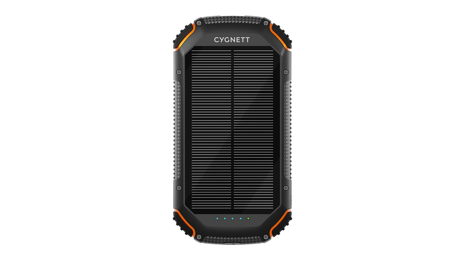 Cygnett ChargeUp 20,000mAh Solar Wireless Power Bank - Black/Orange (CY4412PBCHE)