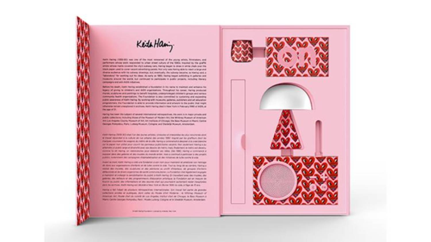 Lexon X Keith Haring Décor Gift Set - Heart Pink