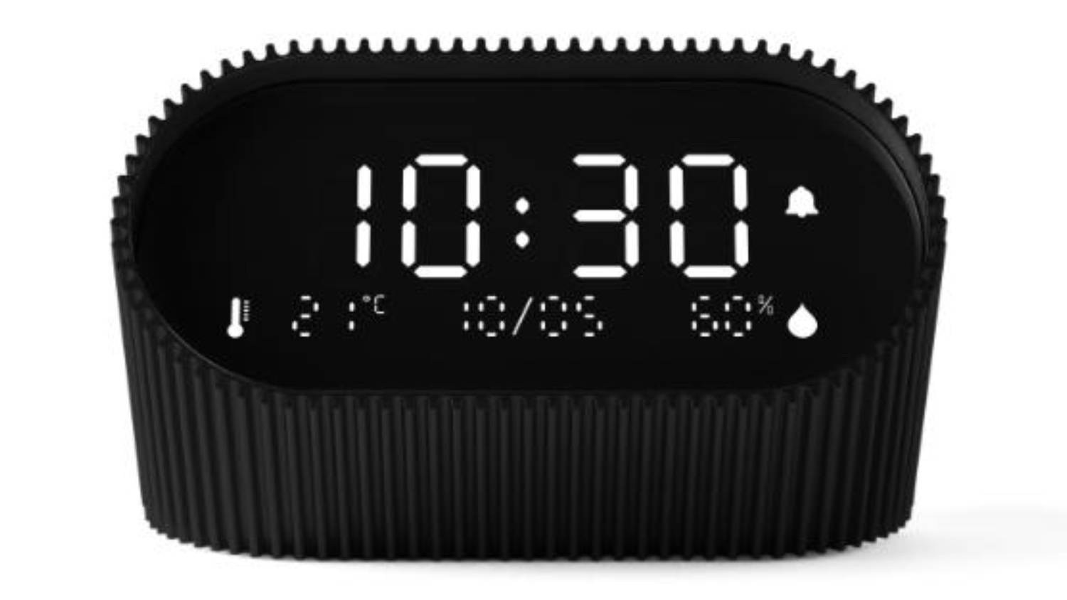 Lexon Ray Alarm Clock - Matte Black