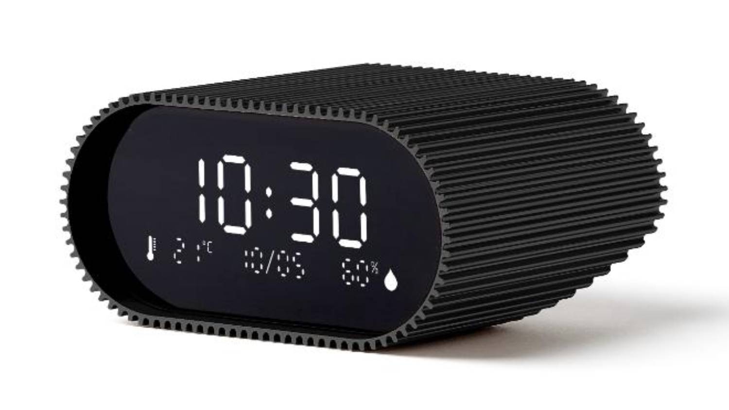 Lexon Ray Alarm Clock - Matte Black