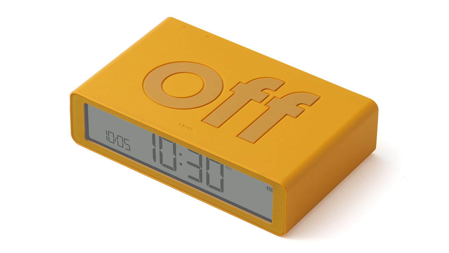 Lexon Flip+ Alarm Clock with USB-C Charging - Yellow