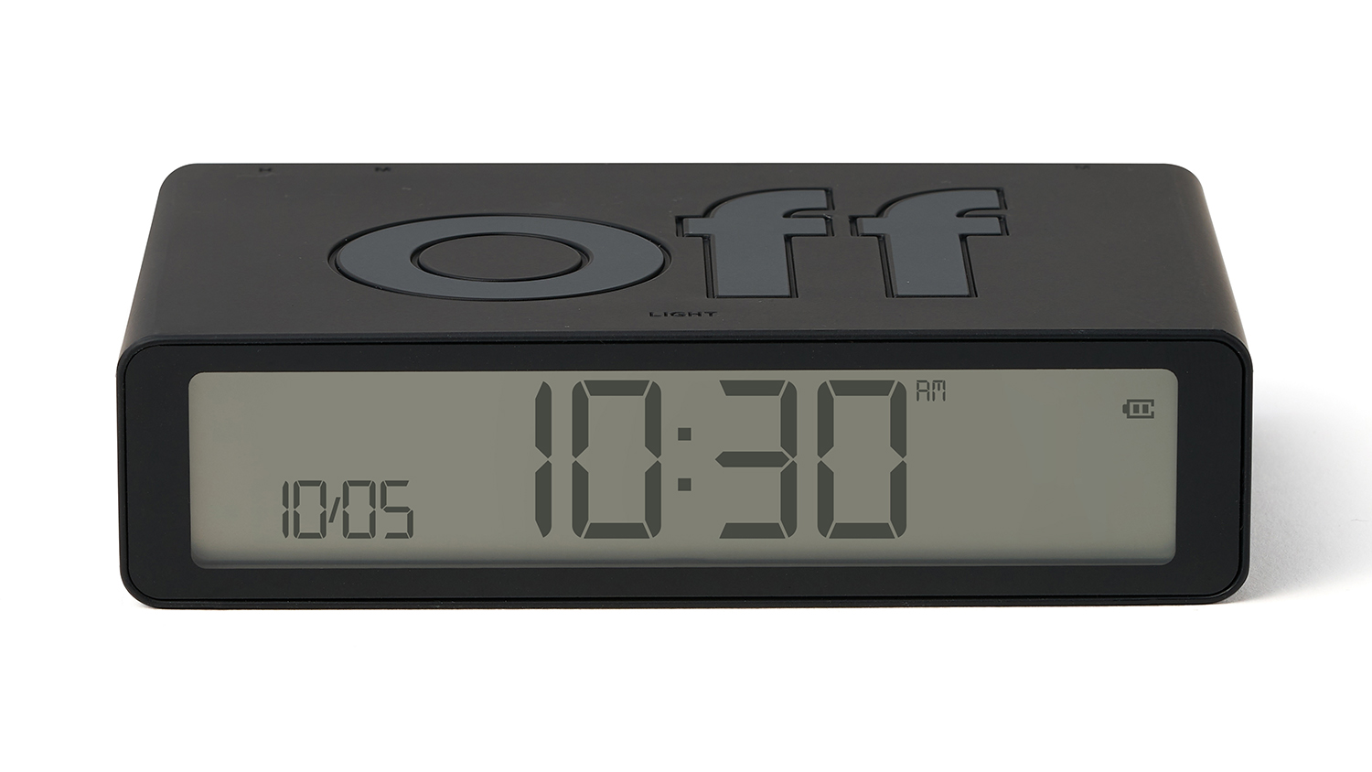 Lexon Flip+ Alarm Clock with USB-C Charging - Black