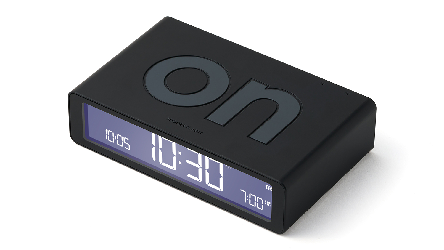 Lexon Flip+ Alarm Clock with USB-C Charging - Black