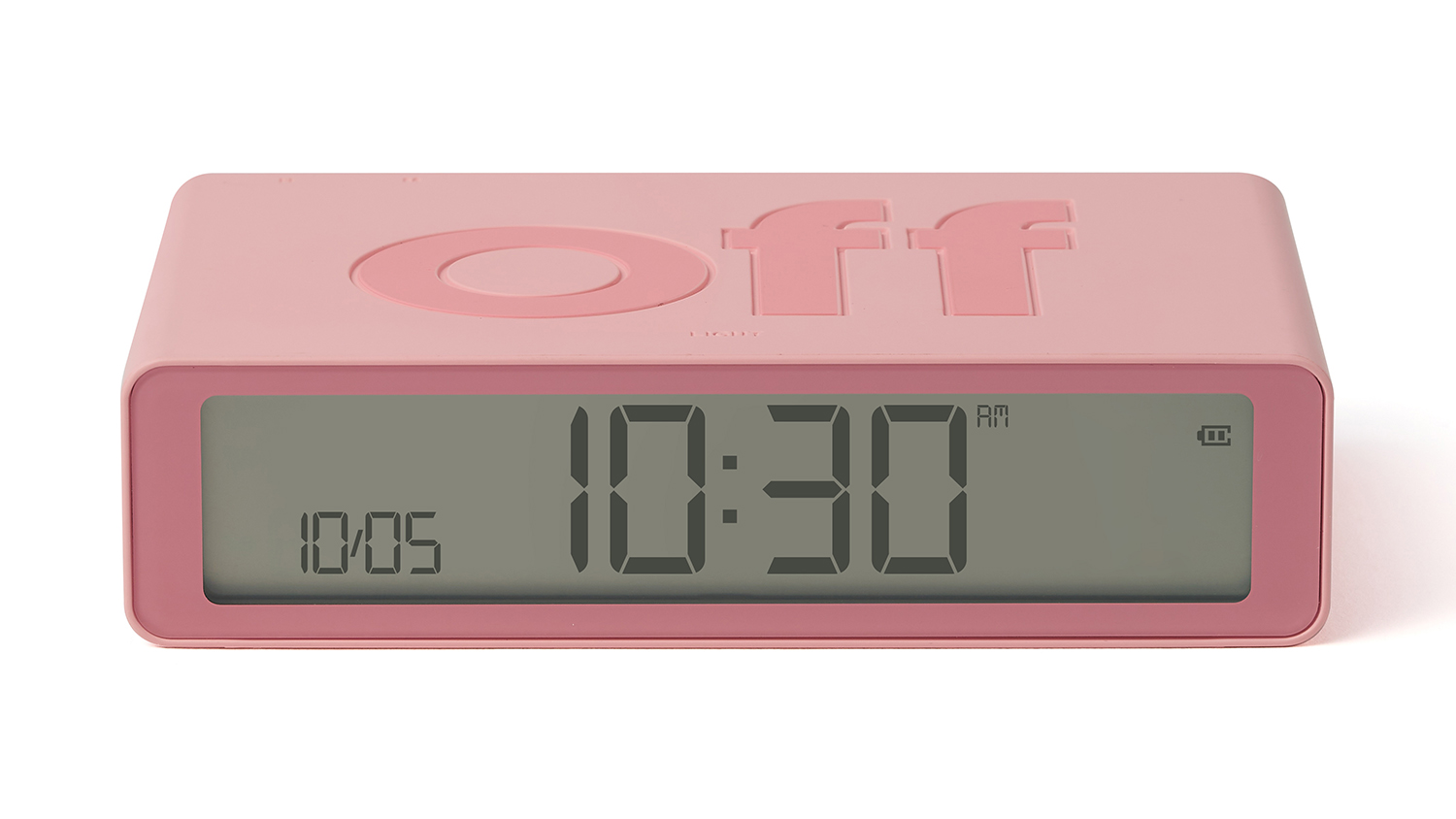 Lexon Flip+ Alarm Clock with USB-C Charging - Pink