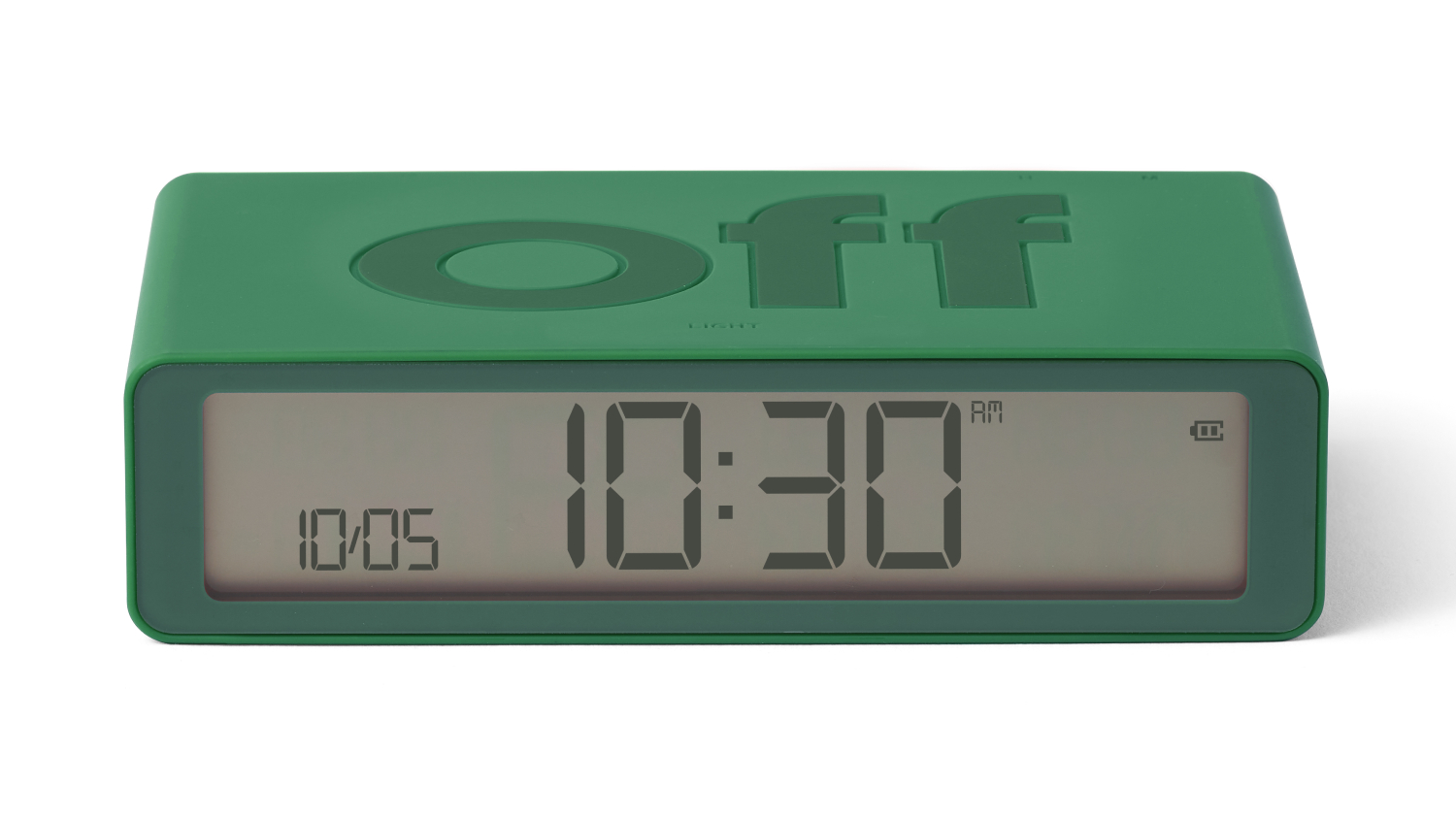 Lexon Flip+ Alarm Clock with USB-C Charging - Soft Green