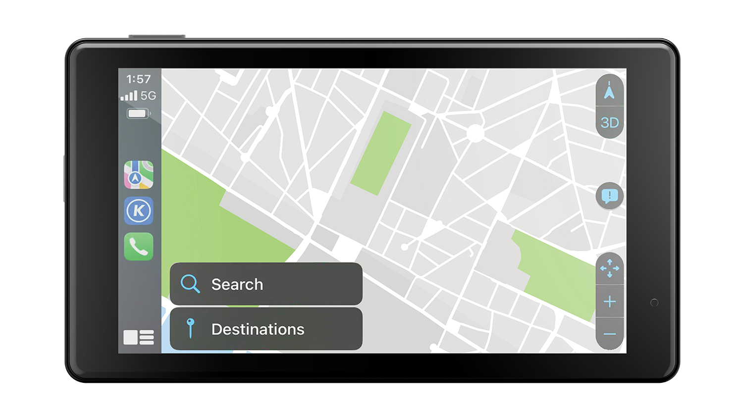 Parkmate 5" Smart Monitor with Single Channel Dashcam - Black (1080p, Wi-Fi Enabled)