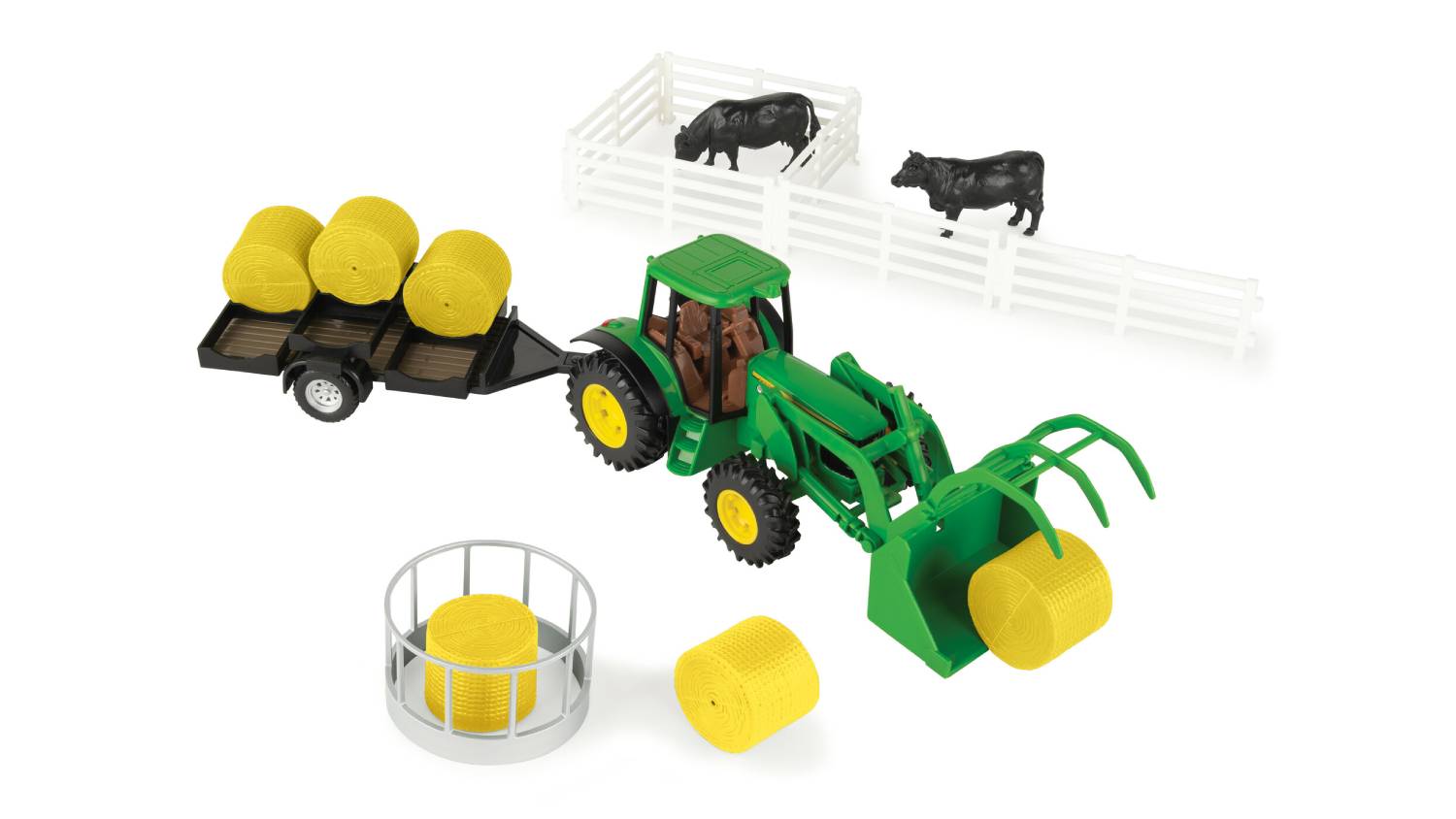 John Deere KIDS 1:32 Scale Hay Farm Toy Set 21pcs