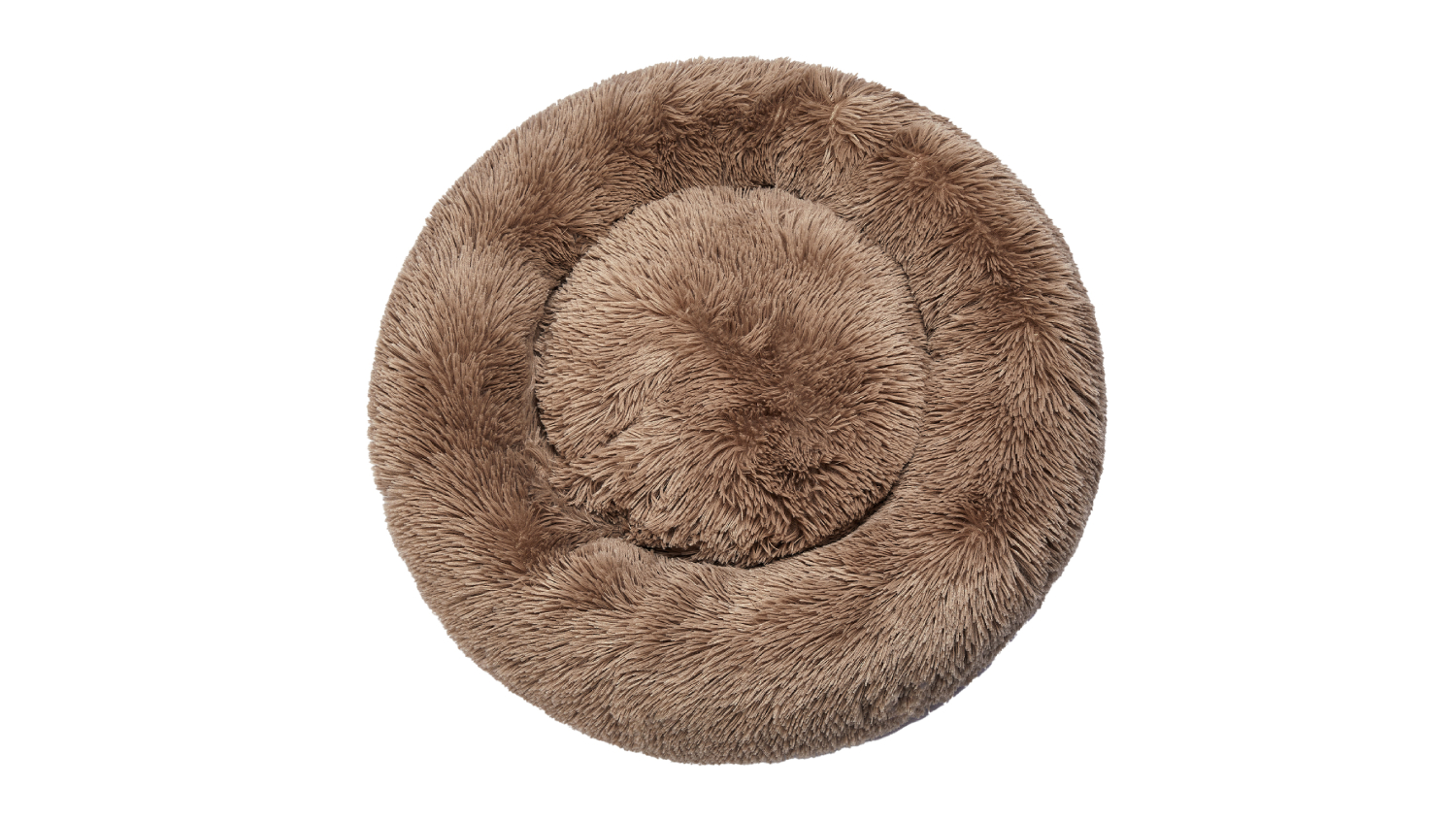 PaWz Fluffy Donut Calming Pet Bed 120 x 27cm - Taupe