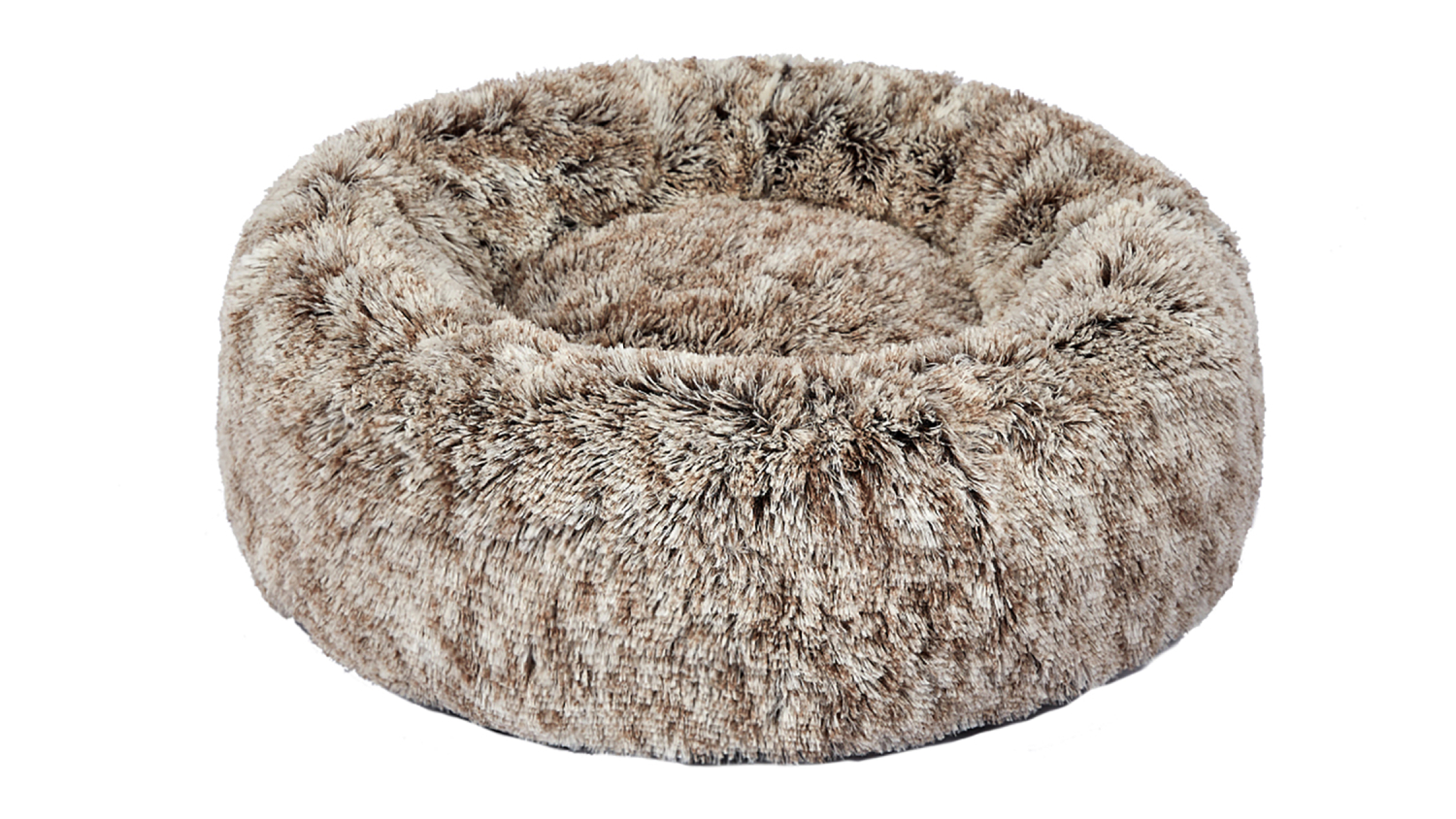PaWz Fluffy Washable Donut Calming Pet Bed 110 x 110 x 27cm - Brown