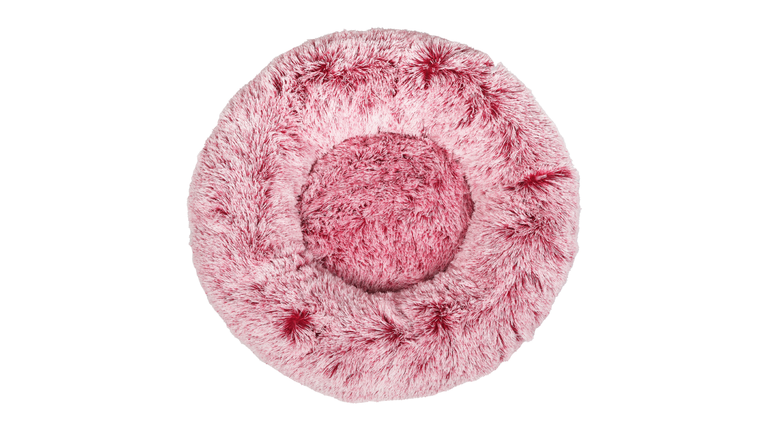 PaWz Fluffy Washable Donut Calming Pet Bed 110 x 110 x 27cm - Pink