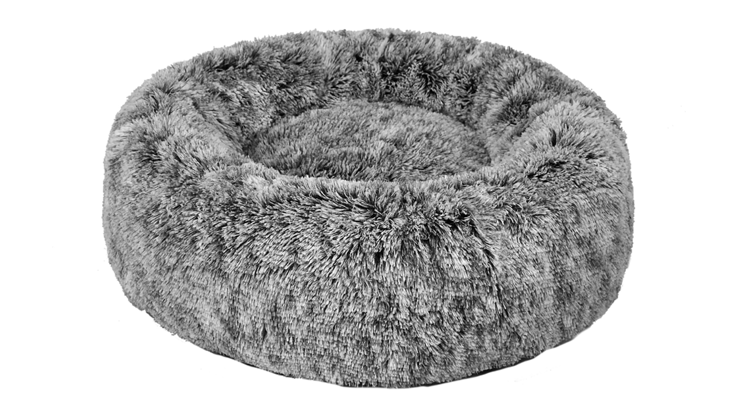 PaWz Fluffy Washable Donut Calming Pet Bed 120 x 25cm - Charcoal