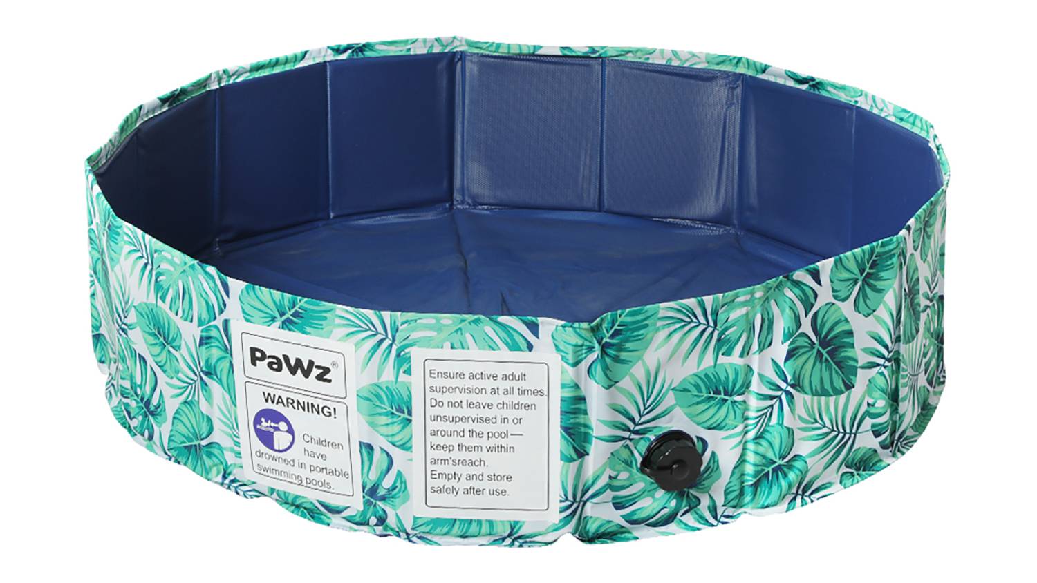 PaWz Folding Pet Pool 80 x 20cm - Tropical Leaves