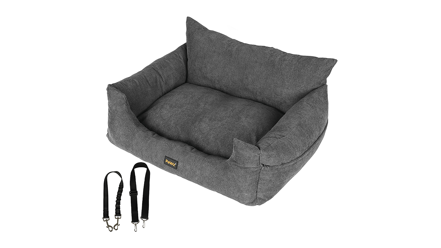 PaWz Pet Car Booster Seat with Safety Harness Large - Grey