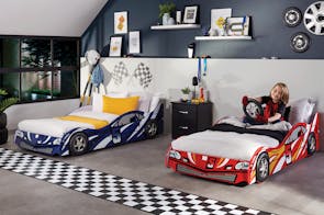 Dixon Blue Car Bed Frame by Nero Furniture