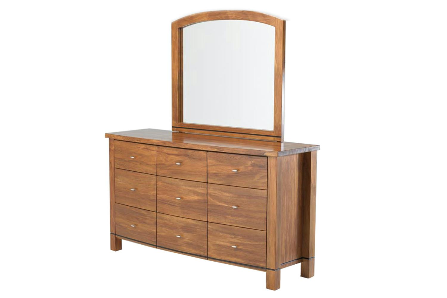 Vision Rimu 9 Drawer Dresser And Mirror By Ezirest Furniture