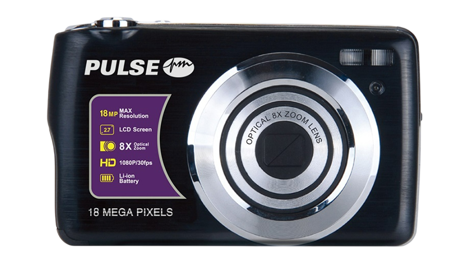 PULSE 8x Optical Digital Zoom Camera - Black