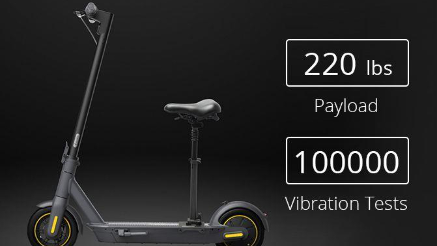 Segway Foldable Seat for MAX G2/G30/G65 - Black