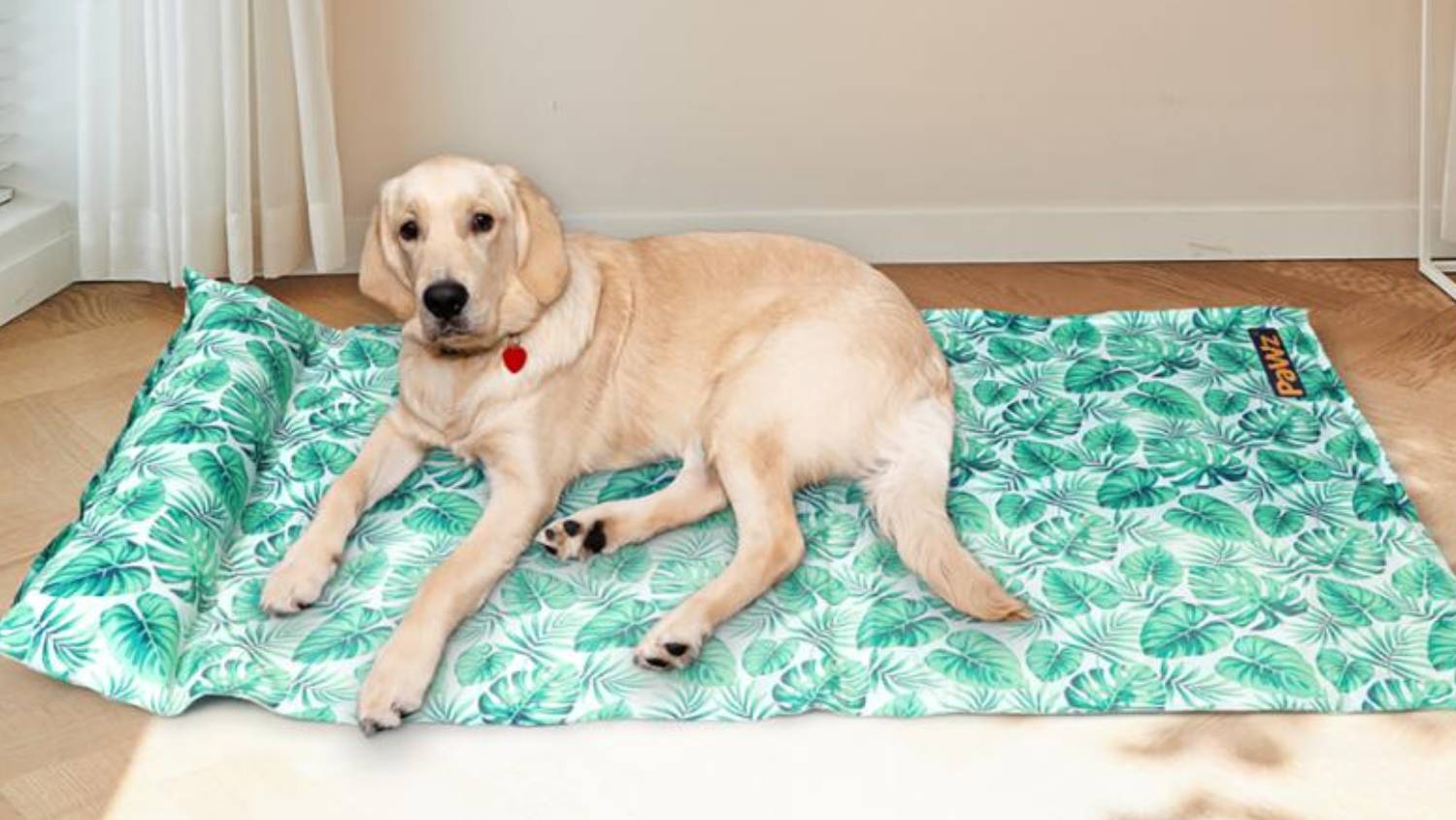 PaWz Summer Cooling Pet Mat Bed 135 x 80cm - Tropic Leaves