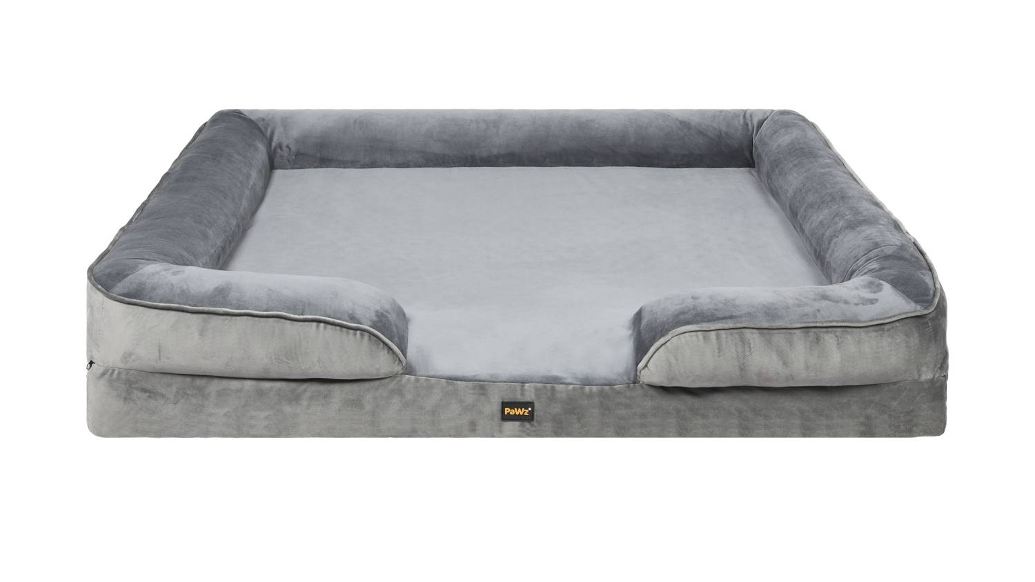 PaWz Premium Velvet-Feel Memory Foam Pet Bed 135 x 106cm - Grey