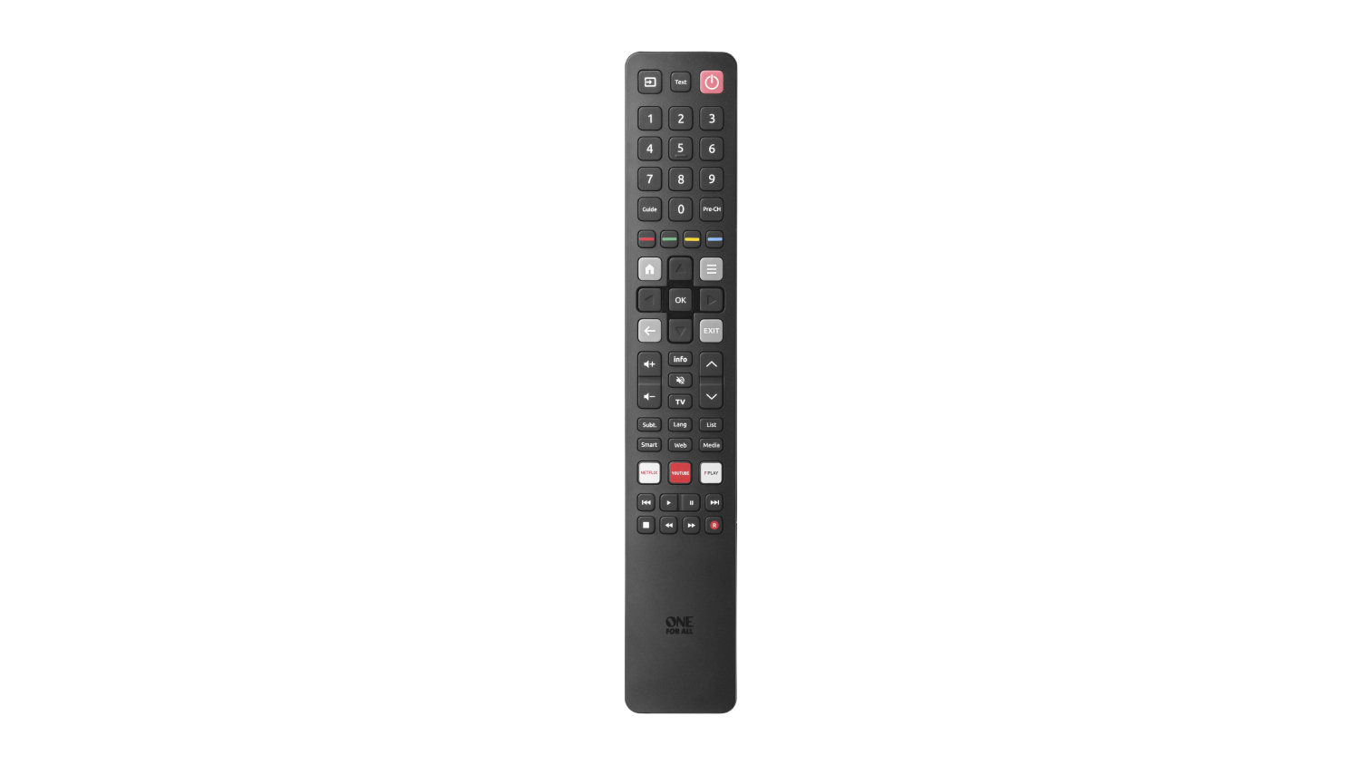 One For All Replacement Remote for TCL TV - Black (URC4922)