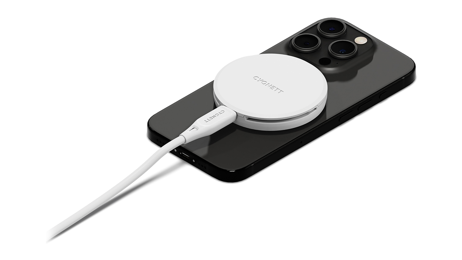 Cygnett ChargePuck 15W Magnetic Wireless Charger With Qi2.0 - White (CY5062CCRGP)